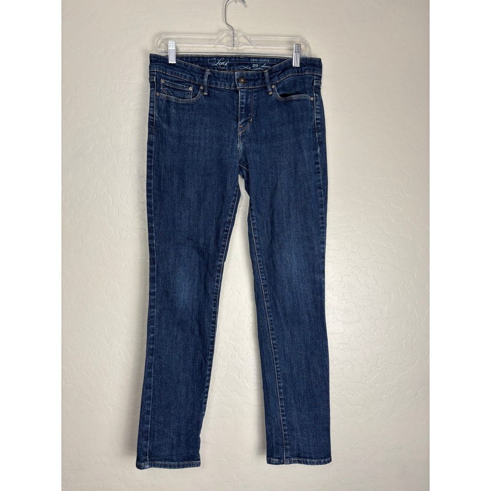 Levis Demi Curve Skinny Jeans 29x29 Dark Wash Blue Denim Stretch 5-Pocket 2834
